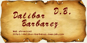Dalibor Barbarez vizit kartica